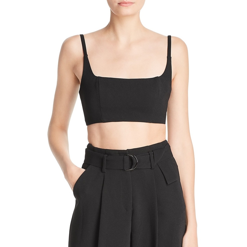 Fame and Partners The Augusta Square Neck Fitted Crop Top
